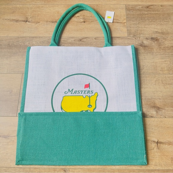 Augusta Masters 2024 Jute Golf Tote Travel Shoulder Bag Size Large Vacation Tote - Picture 2 of 2